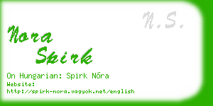 nora spirk business card