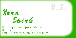 nora spirk business card